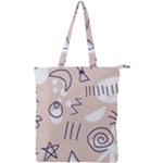 Abstract Leaf Nature Natural Beautiful Summer Pattern Double Zip Up Tote Bag