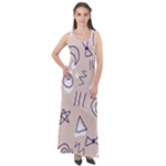 Abstract Leaf Nature Natural Beautiful Summer Pattern Sleeveless Velour Maxi Dress