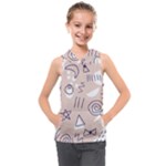 Abstract Leaf Nature Natural Beautiful Summer Pattern Kids  Sleeveless Hoodie