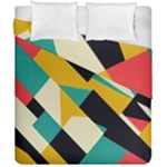 Geometric Pattern Retro Colorful Abstract Duvet Cover Double Side (California King Size)