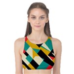 Geometric Pattern Retro Colorful Abstract Tank Bikini Top