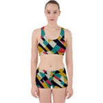 Geometric Pattern Retro Colorful Abstract Work It Out Gym Set