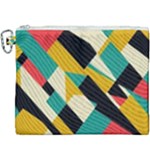 Geometric Pattern Retro Colorful Abstract Canvas Cosmetic Bag (XXXL)