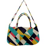 Geometric Pattern Retro Colorful Abstract Removable Strap Handbag