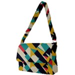 Geometric Pattern Retro Colorful Abstract Full Print Messenger Bag (L)