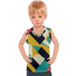 Geometric Pattern Retro Colorful Abstract Kids  Sport Tank Top
