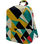Geometric Pattern Retro Colorful Abstract Zip Up Backpack