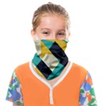 Geometric Pattern Retro Colorful Abstract Face Covering Bandana (Kids)
