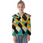Geometric Pattern Retro Colorful Abstract Kids  Peter Pan Collar Blouse