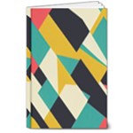 Geometric Pattern Retro Colorful Abstract 8  x 10  Hardcover Notebook