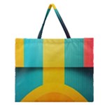 Colorful Rainbow Pattern Digital Art Abstract Minimalist Minimalism Zipper Large Tote Bag