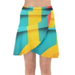 Colorful Rainbow Pattern Digital Art Abstract Minimalist Minimalism Wrap Front Skirt