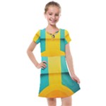 Colorful Rainbow Pattern Digital Art Abstract Minimalist Minimalism Kids  Cross Web Dress