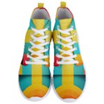 Colorful Rainbow Pattern Digital Art Abstract Minimalist Minimalism Men s Lightweight High Top Sneakers