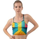 Colorful Rainbow Pattern Digital Art Abstract Minimalist Minimalism Mini Tank Bikini Top