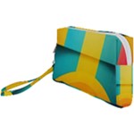 Colorful Rainbow Pattern Digital Art Abstract Minimalist Minimalism Wristlet Pouch Bag (Small)