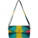 Colorful Rainbow Pattern Digital Art Abstract Minimalist Minimalism Removable Strap Clutch Bag