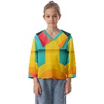 Colorful Rainbow Pattern Digital Art Abstract Minimalist Minimalism Kids  Sailor Shirt