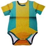 Colorful Rainbow Pattern Digital Art Abstract Minimalist Minimalism Baby Short Sleeve Bodysuit