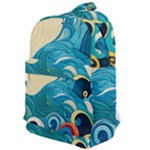 Waves Ocean Sea Abstract Whimsical Abstract Art Pattern Abstract Pattern Water Nature Moon Full Moon Classic Backpack