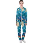 Waves Ocean Sea Abstract Whimsical Abstract Art Pattern Abstract Pattern Water Nature Moon Full Moon Casual Jacket and Pants Set