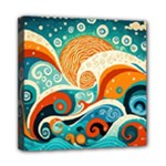 Waves Ocean Sea Abstract Whimsical Abstract Art Pattern Abstract Pattern Nature Water Seascape Mini Canvas 8  x 8  (Stretched)