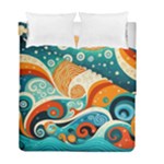 Waves Ocean Sea Abstract Whimsical Abstract Art Pattern Abstract Pattern Nature Water Seascape Duvet Cover Double Side (Full/ Double Size)