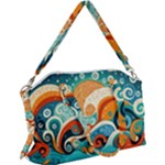 Waves Ocean Sea Abstract Whimsical Abstract Art Pattern Abstract Pattern Nature Water Seascape Canvas Crossbody Bag