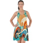 Waves Ocean Sea Abstract Whimsical Abstract Art Pattern Abstract Pattern Nature Water Seascape Show Some Back Chiffon Dress