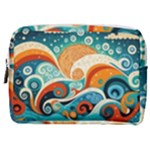 Waves Ocean Sea Abstract Whimsical Abstract Art Pattern Abstract Pattern Nature Water Seascape Make Up Pouch (Medium)