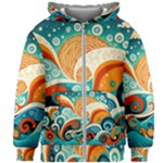Waves Ocean Sea Abstract Whimsical Abstract Art Pattern Abstract Pattern Nature Water Seascape Kids  Zipper Hoodie Without Drawstring
