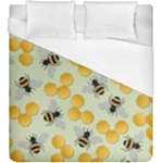 Bees Pattern Honey Bee Bug Honeycomb Honey Beehive Duvet Cover (King Size)