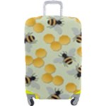 Bees Pattern Honey Bee Bug Honeycomb Honey Beehive Luggage Cover (Large)