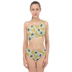 Bees Pattern Honey Bee Bug Honeycomb Honey Beehive Spliced Up Two Piece Swimsuit