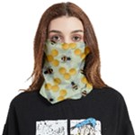 Bees Pattern Honey Bee Bug Honeycomb Honey Beehive Face Covering Bandana (Two Sides)