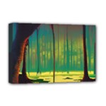 Nature Swamp Water Sunset Spooky Night Reflections Bayou Lake Deluxe Canvas 18  x 12  (Stretched)