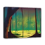 Nature Swamp Water Sunset Spooky Night Reflections Bayou Lake Deluxe Canvas 20  x 16  (Stretched)