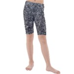 Black and white Abstract expressive print Kids  Mid Length Swim Shorts