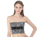 Black and white Abstract expressive print Tube Top