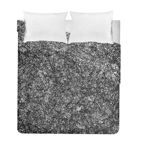 Black and white Abstract expressive print Duvet Cover Double Side (Full/ Double Size) from UrbanLoad.com