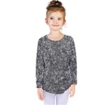 Black and white Abstract expressive print Kids  Long Sleeve T-Shirt