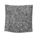 Black and white Abstract expressive print Square Tapestry (Small)
