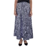 Black and white Abstract expressive print Flared Maxi Skirt