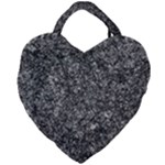 Black and white Abstract expressive print Giant Heart Shaped Tote