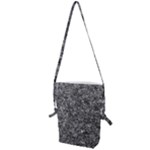 Black and white Abstract expressive print Folding Shoulder Bag