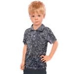 Black and white Abstract expressive print Kids  Polo T-Shirt