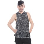 Black and white Abstract expressive print Men s Sleeveless Hoodie
