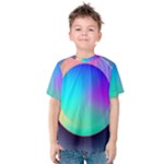 Circle Colorful Rainbow Spectrum Button Gradient Kids  Cotton T-Shirt