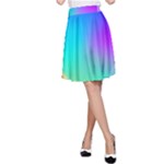 Circle Colorful Rainbow Spectrum Button Gradient A-Line Skirt
