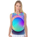 Circle Colorful Rainbow Spectrum Button Gradient Women s Basketball Tank Top